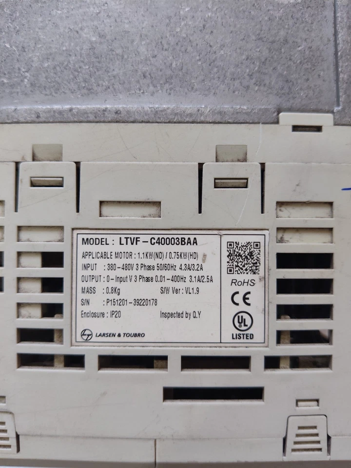 LARSEN & TOUBRO CX 2000 LTVF-C40003BAA VFD TESTED OK